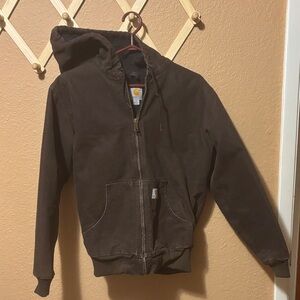 Carhartt Dark Brown Hooded Jacket